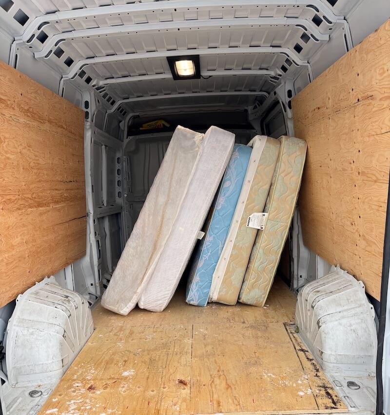 Mattress pickup by Direct Junk