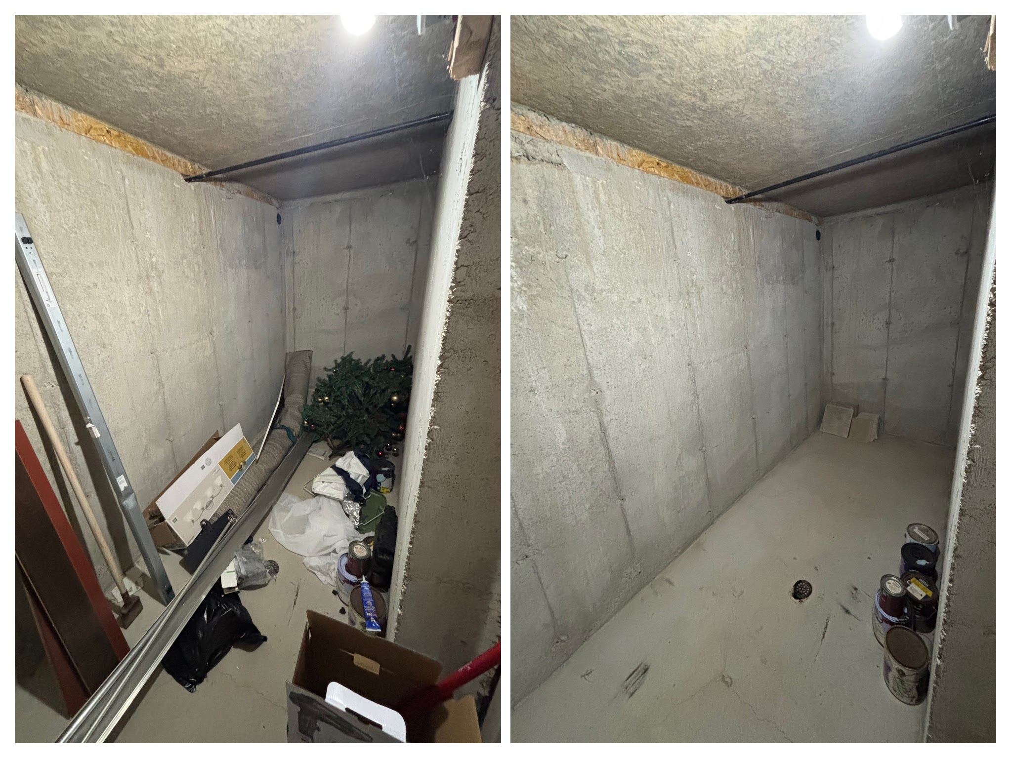 Basement storage cleanout by Direct Junk