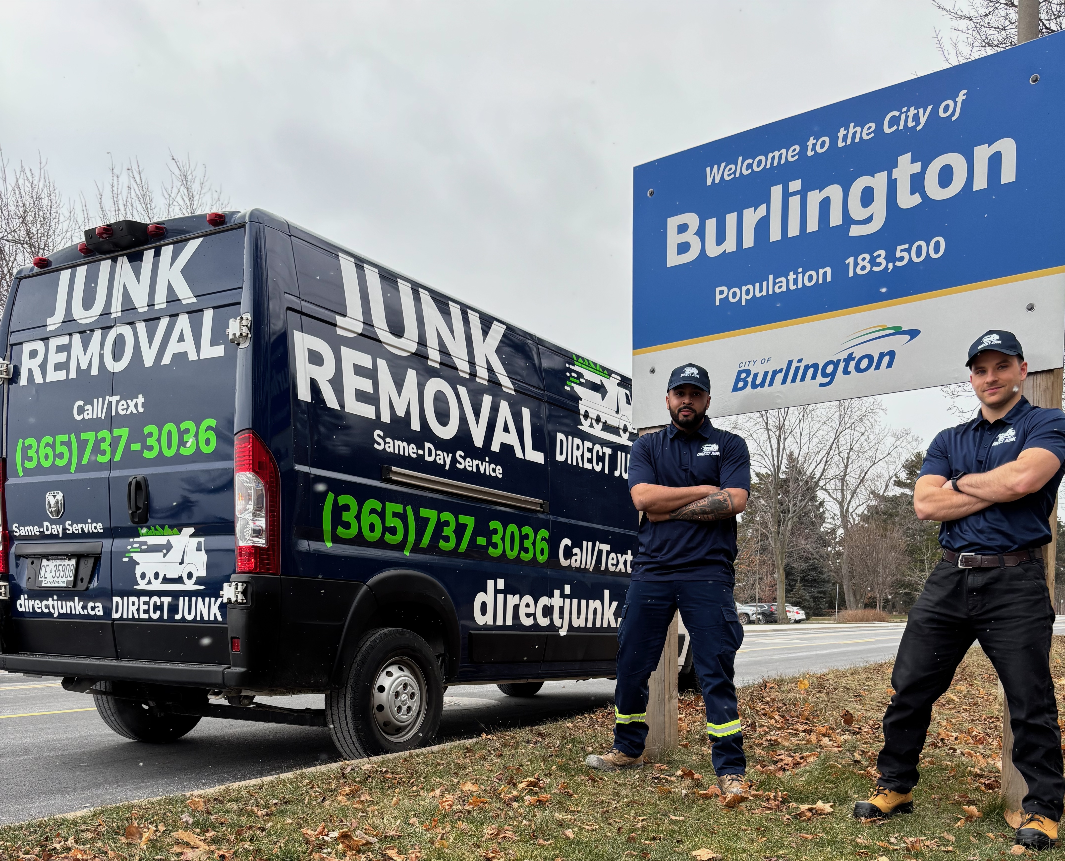 Direct Junk removal truck in Burlington