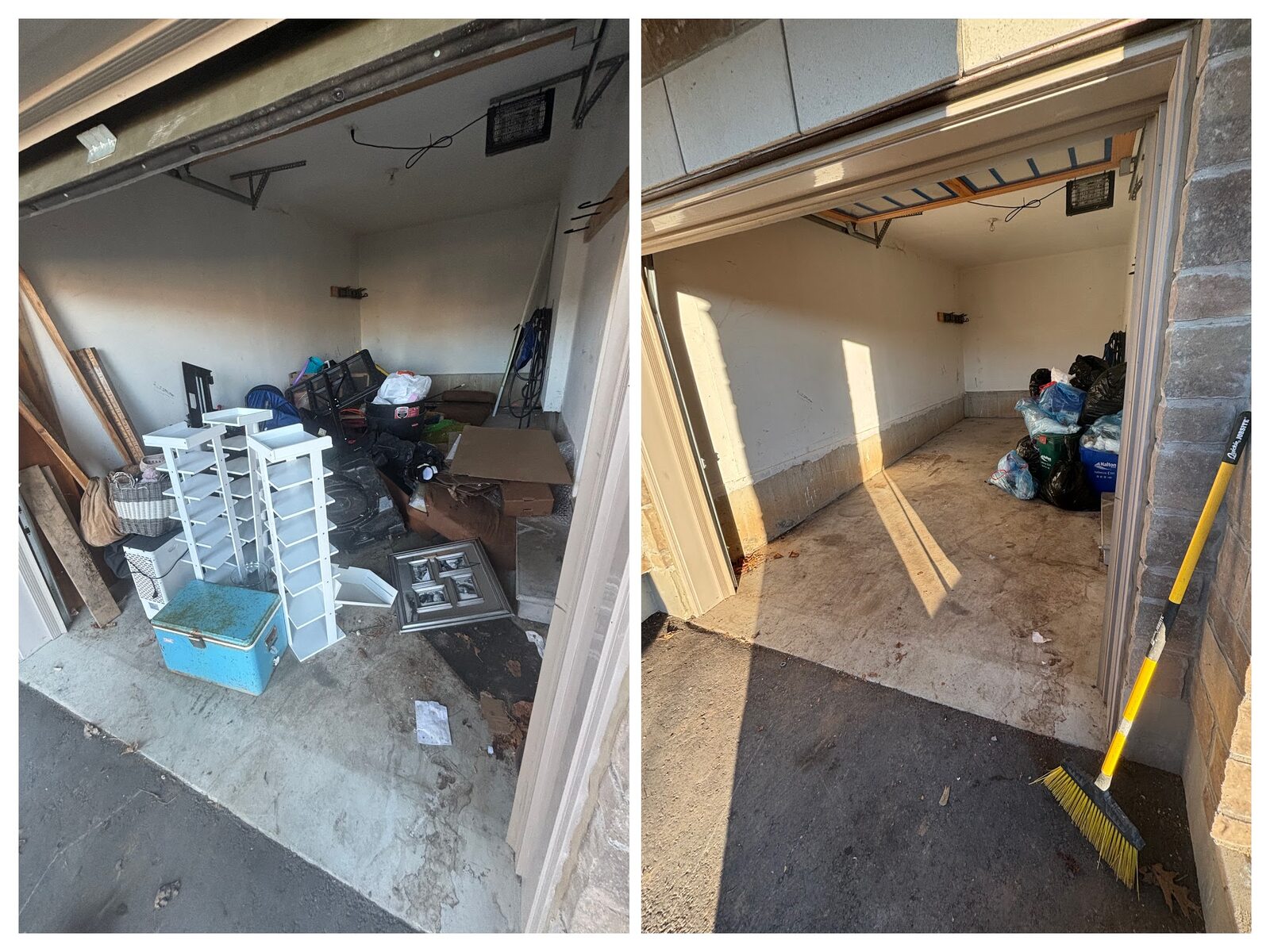 Garage cleanout in Burlington by Direct Junk